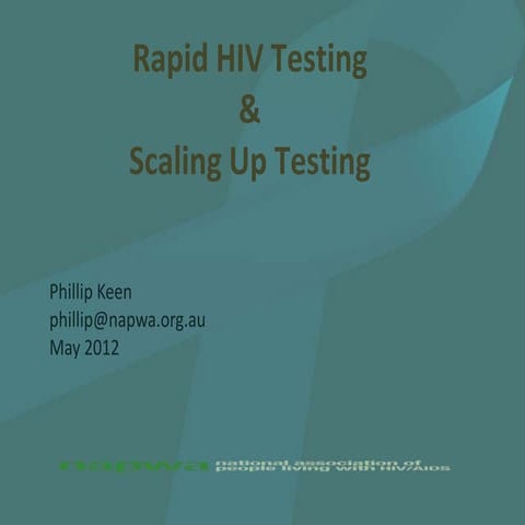 Rapid HIV Testing & Scaling Up Testing