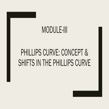 Phillips Curve and Its Concept; Short Run and Long run