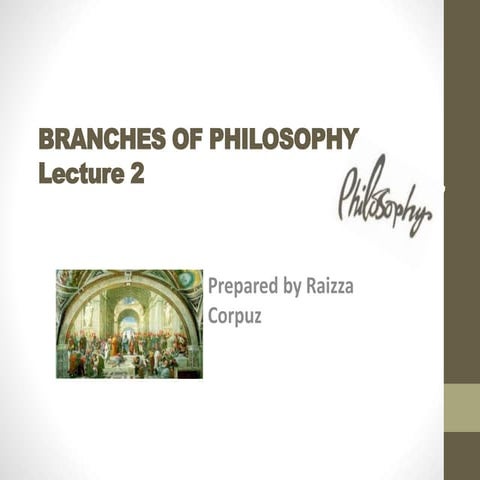 Branches of Philosophy Lecture 2 RPC 2014©