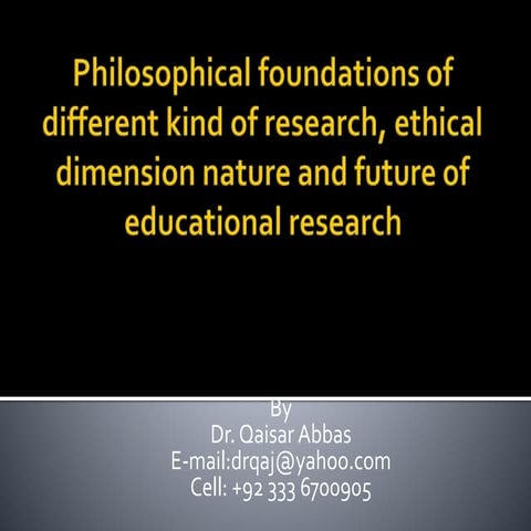 Educational Research and its future 