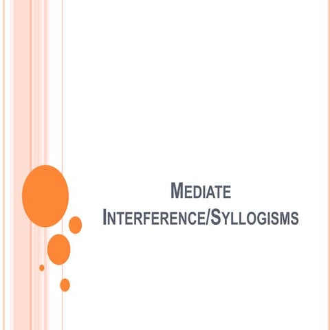 Mediate Inference/Syllogisms