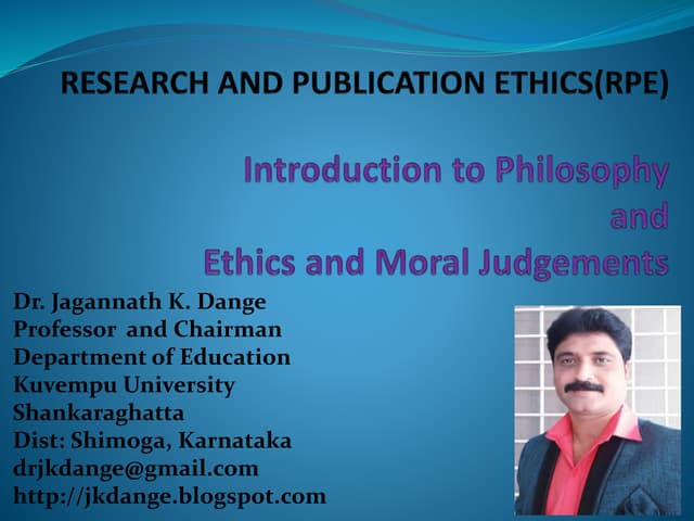 Philosophy and ethics 