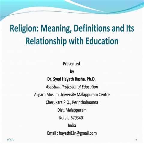 Religion: Meaning, Definitions and Its Relationship With Education