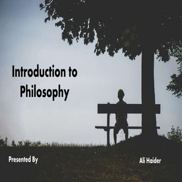 Introduction to Philosophy