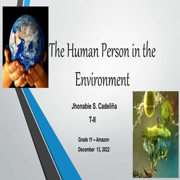 Lesson 4 the human person in the environment | PPTX