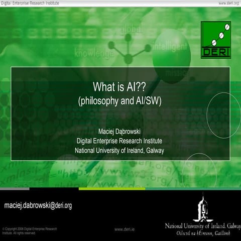 Philosophy and Atrificial Inteligence 