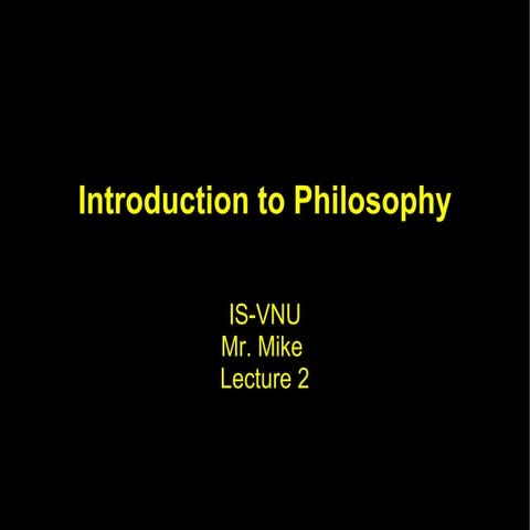 Philosophy Lecture 02