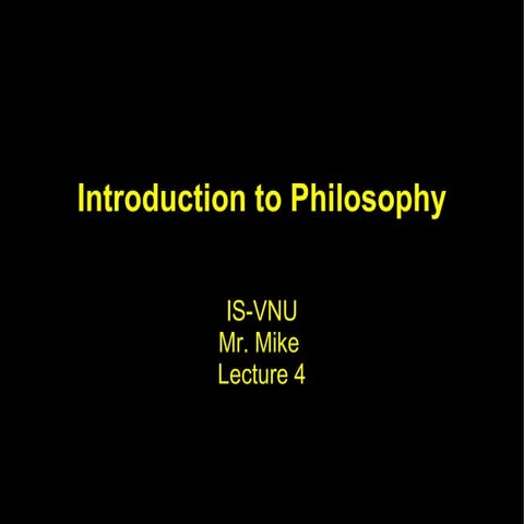 Philosophy Lecture 04