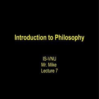Philosophy lecture 07