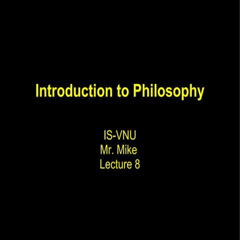 Philosophy lecture 08