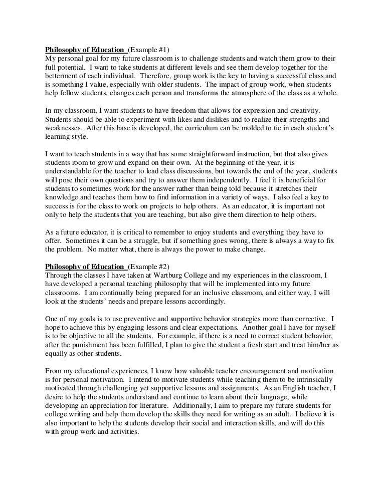 Philosophy of Education