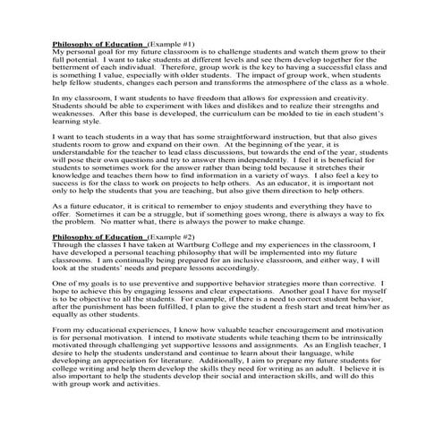 Philosophy of Education