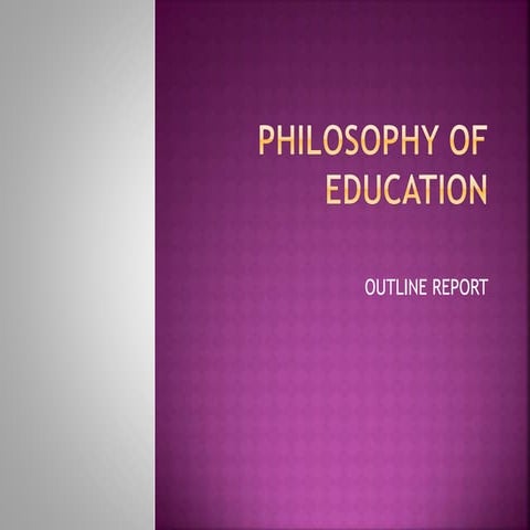 Philosophy of education