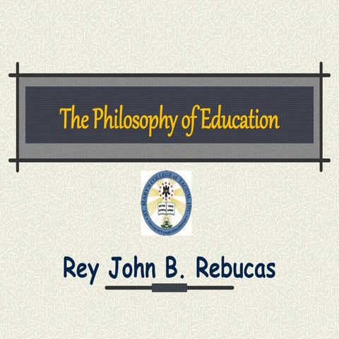 Philosophy of Education