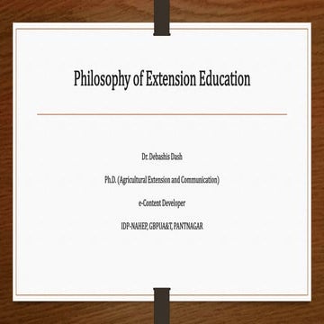 Philosophy of extension