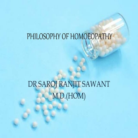 Philosophy of homoeopathy