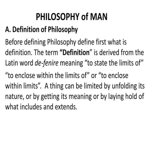 Philosophy of man ppt. part 1