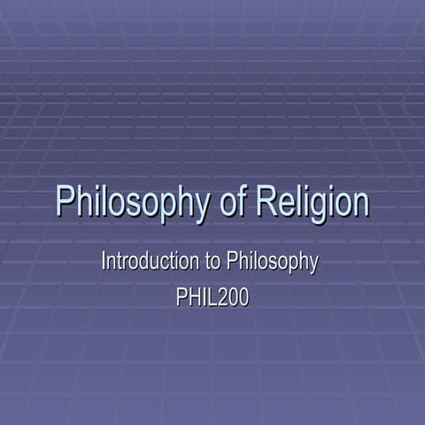 Philosophy of religion1