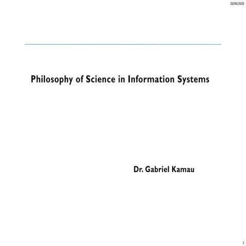 Philosophy of science 