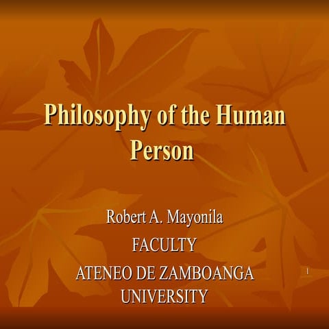 Philosophy of the human person(final)