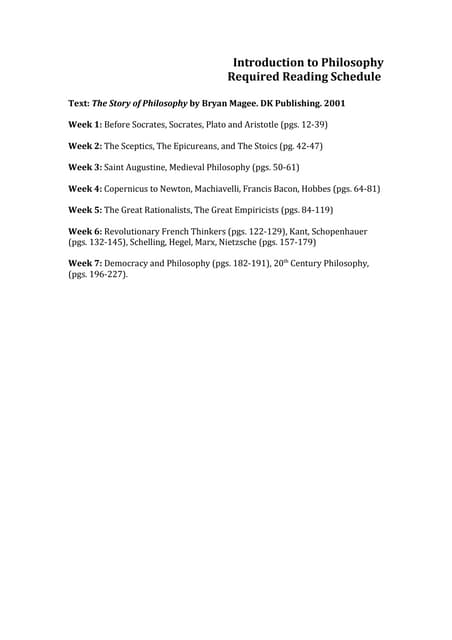 Philosophy reading report | DOC