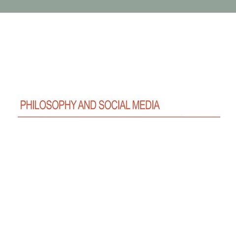 Philosophy and Social Media 2: The Origins of Social Media