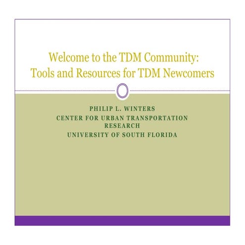 Welcome To The TDM Community - Tools and Resources for TDM Newcomers