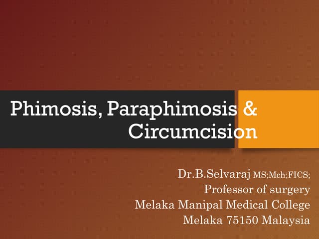 Phimosis & Paraphimosis