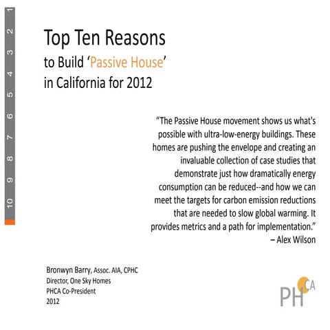 Passive House in CA, 2012