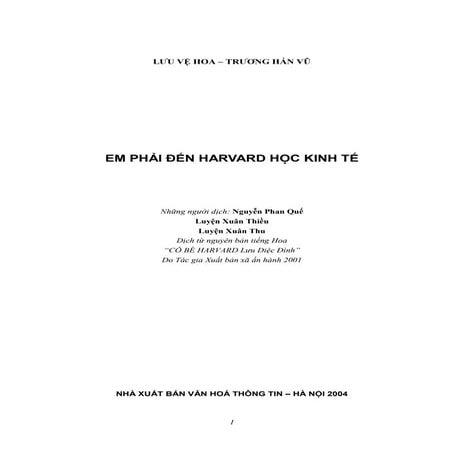Phải đến harvard học kinh tế (399p)