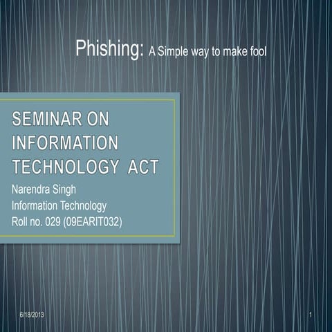 Seminaar Report of Phishing VIII Sem