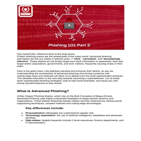 Phishing 101: Part-2 Blog Welcome to this Phishing Blog Part2