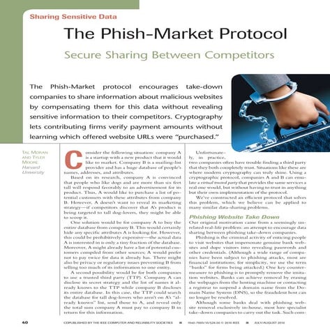 Phish market protocol