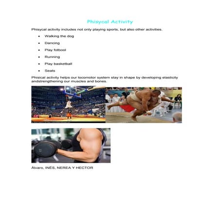 Phisycal activity 5ºA