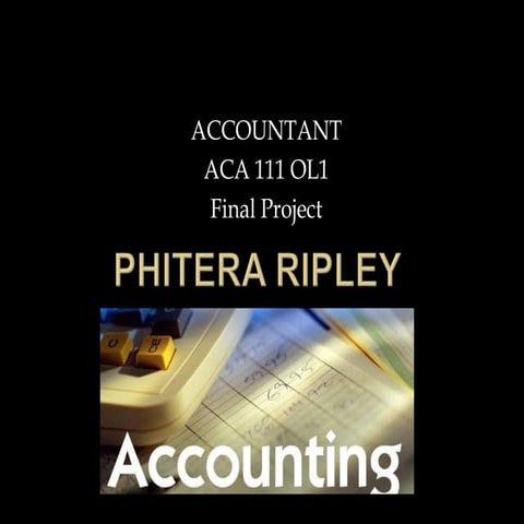 Final Project: The History and Importance of Accountancy | PPTX