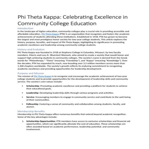 Phi Theta Kappa.docx: A complete guide full details