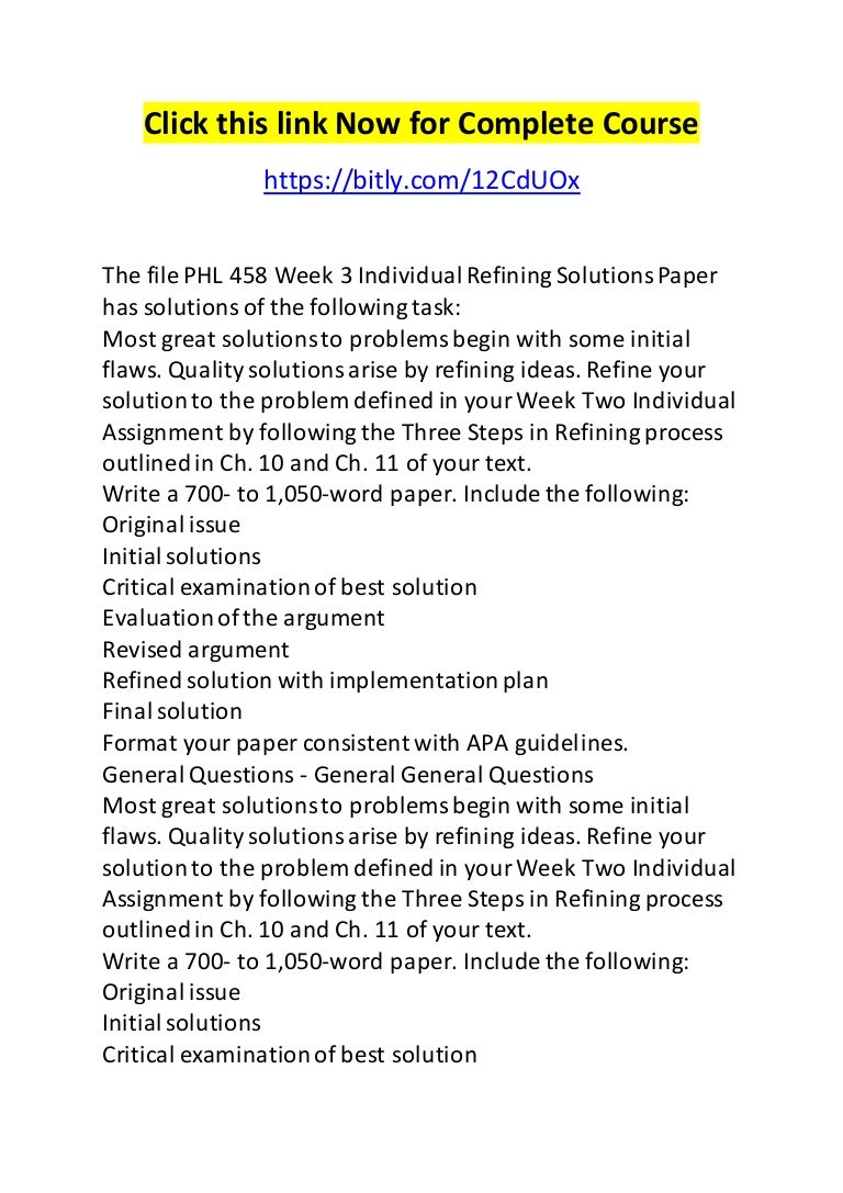 Refining solutions essay 03 image