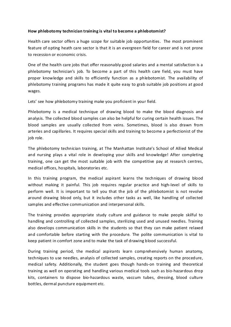 Journal articles on phlebotomy picture