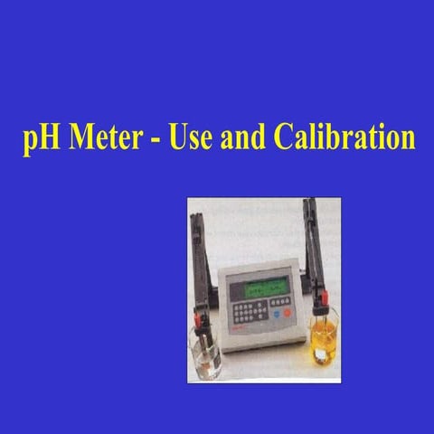 P h meter use and calibration