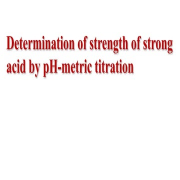 P h metric titration