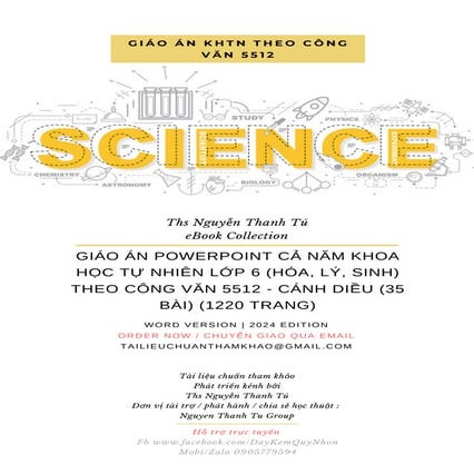 GIÁO ÁN POWERPOINT CẢ NĂM KHOA HỌC TỰ NHIÊN LỚP 6 (HÓA, LÝ, SINH) THEO CÔNG V...