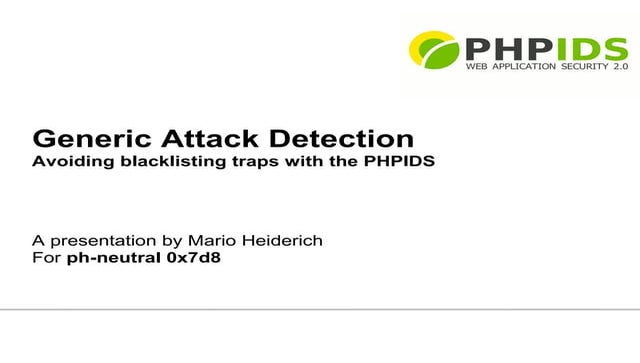 Generic Attack Detection - ph-Neutral 0x7d8