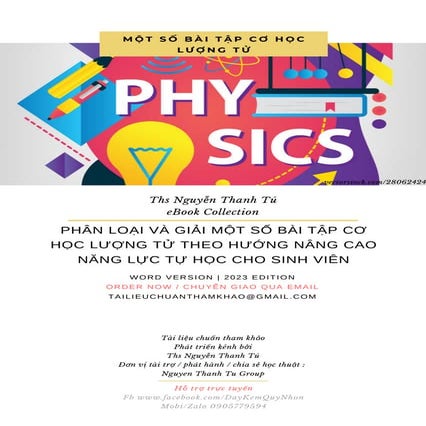 PHÂN LOẠI VÀ GIẢI MỘT SỐ BÀI TẬP CƠ HỌC LƯỢNG TỬ THEO HƯỚNG NÂNG CAO NĂNG LỰC...