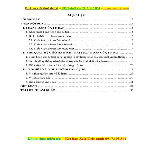 Phân tích mối quan hệ giữa ba hình thái tuần hoàn. Ý nghĩa và định hướng vận ...