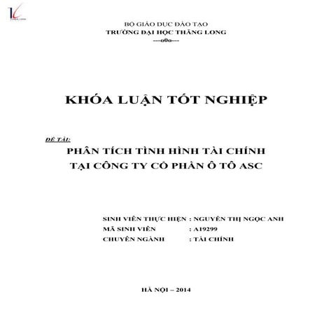 Phân tích tình hình tài chính tại công ty cổ phần ô tô asc