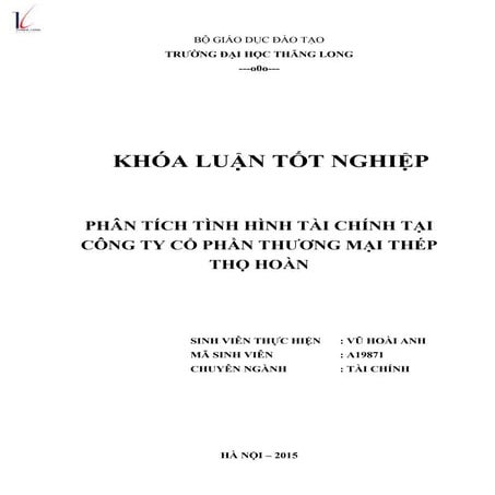 Phân tích tình hình tài chính tại công ty cổ phần thương mại thép thọ toàn