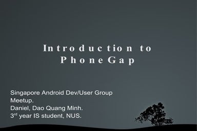 Introduction to PhoneGap