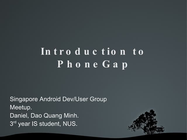Introduction to PhoneGap
