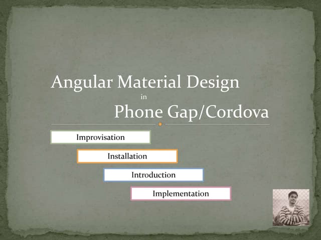 Phonegap android angualr material design