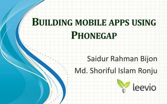 Building mobile apps using Phonegap